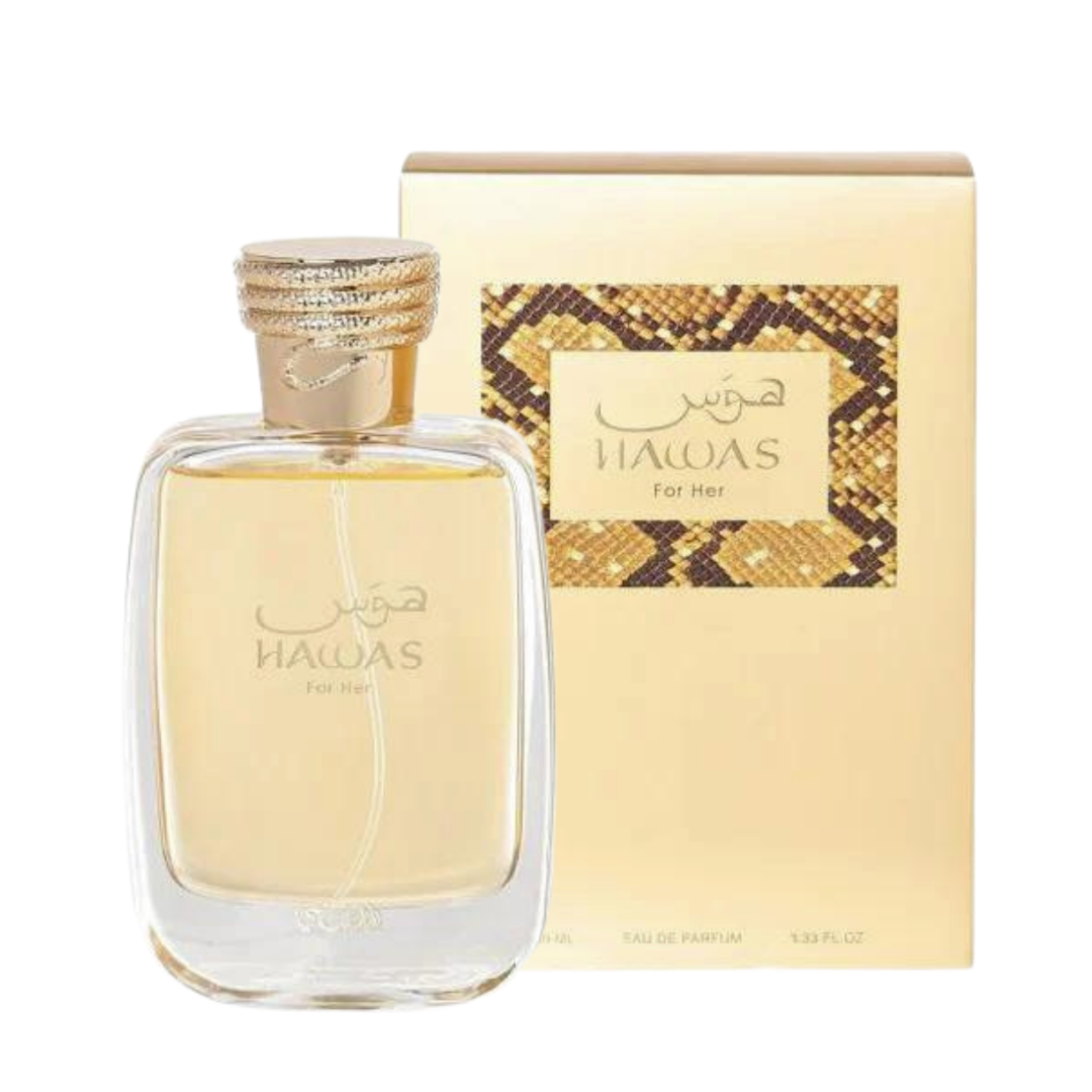 Perfume Rasasi Hawas for Her Eau de Parfum 3.4oz fragancia árabe