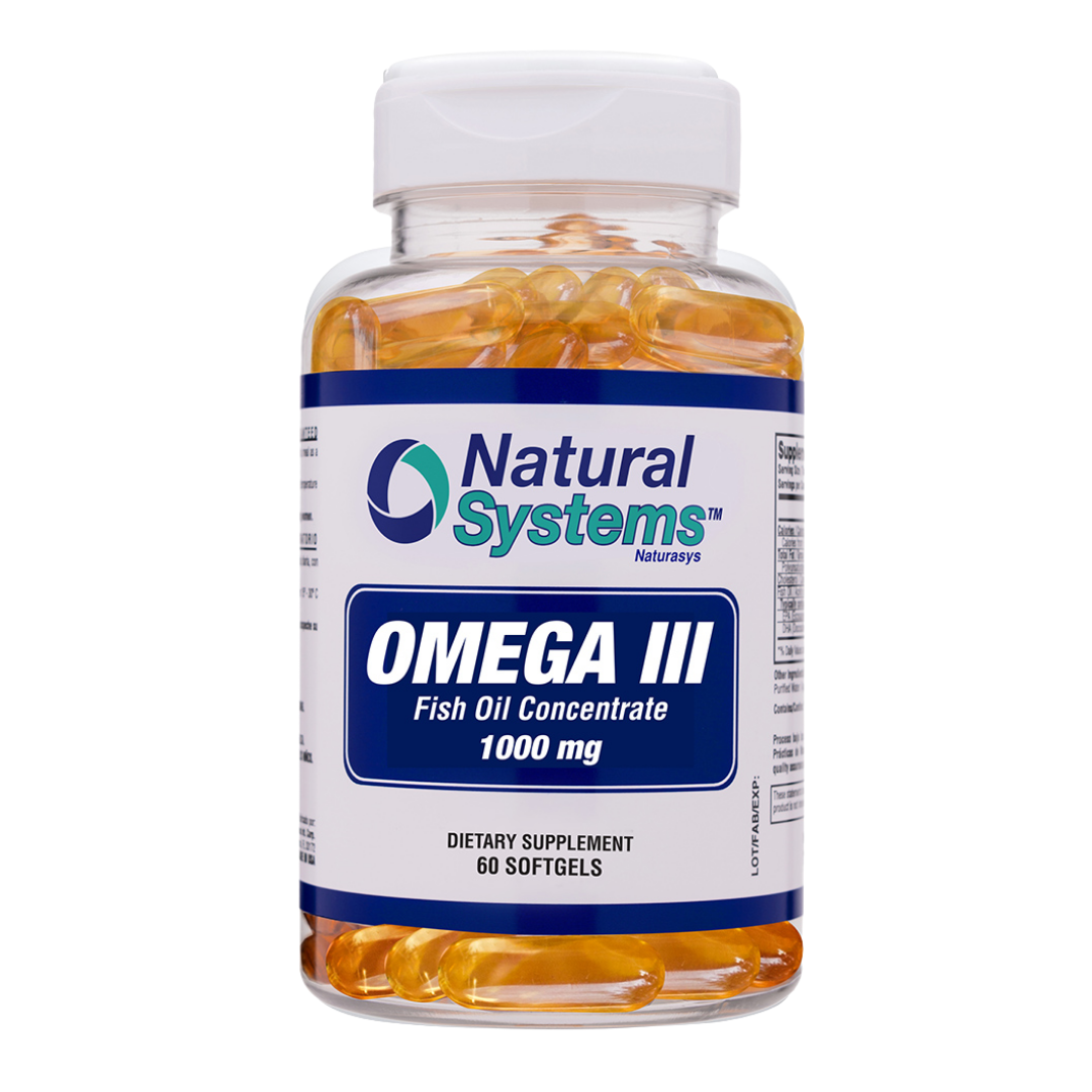 Natural Systems Omega III Fish Oil Concentrate 1000mg 60 Softgels suplemento
