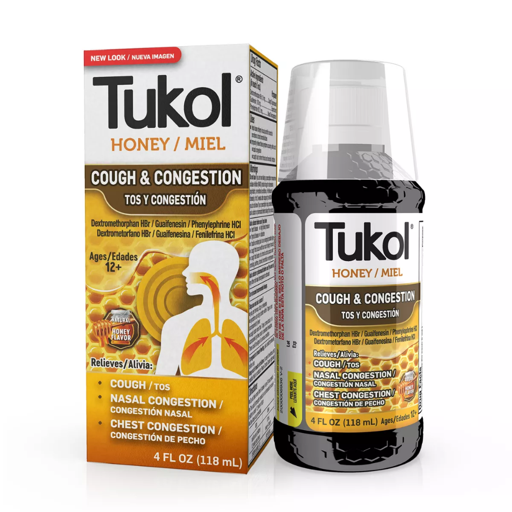 Tukol Multi Symptom Cold Relief Liquid Natural Honey (4 oz)