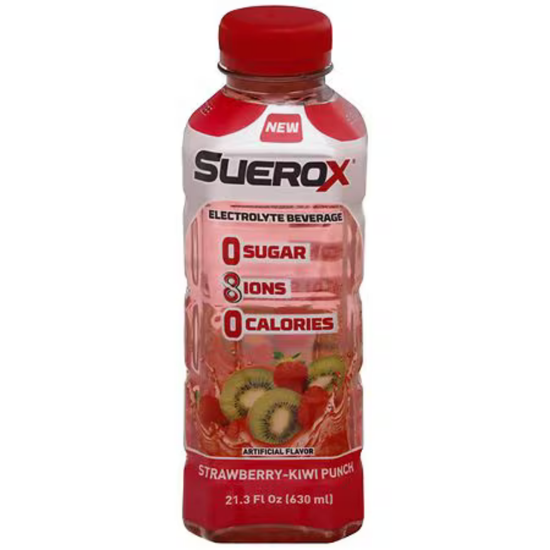 Suerox Fruit Punch 21.3oz bebida hidratante sin azúcar