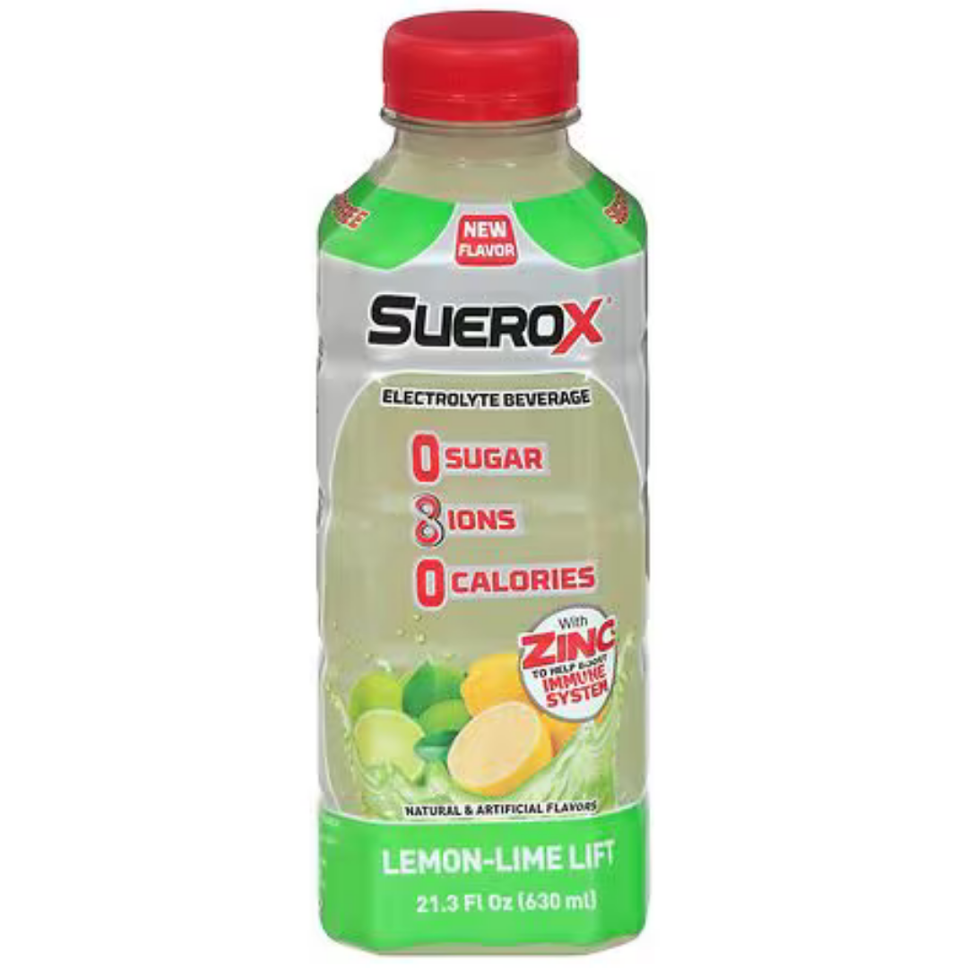 Suerox Lemon-Lime Lift 21.3oz bebida hidratante limón lima