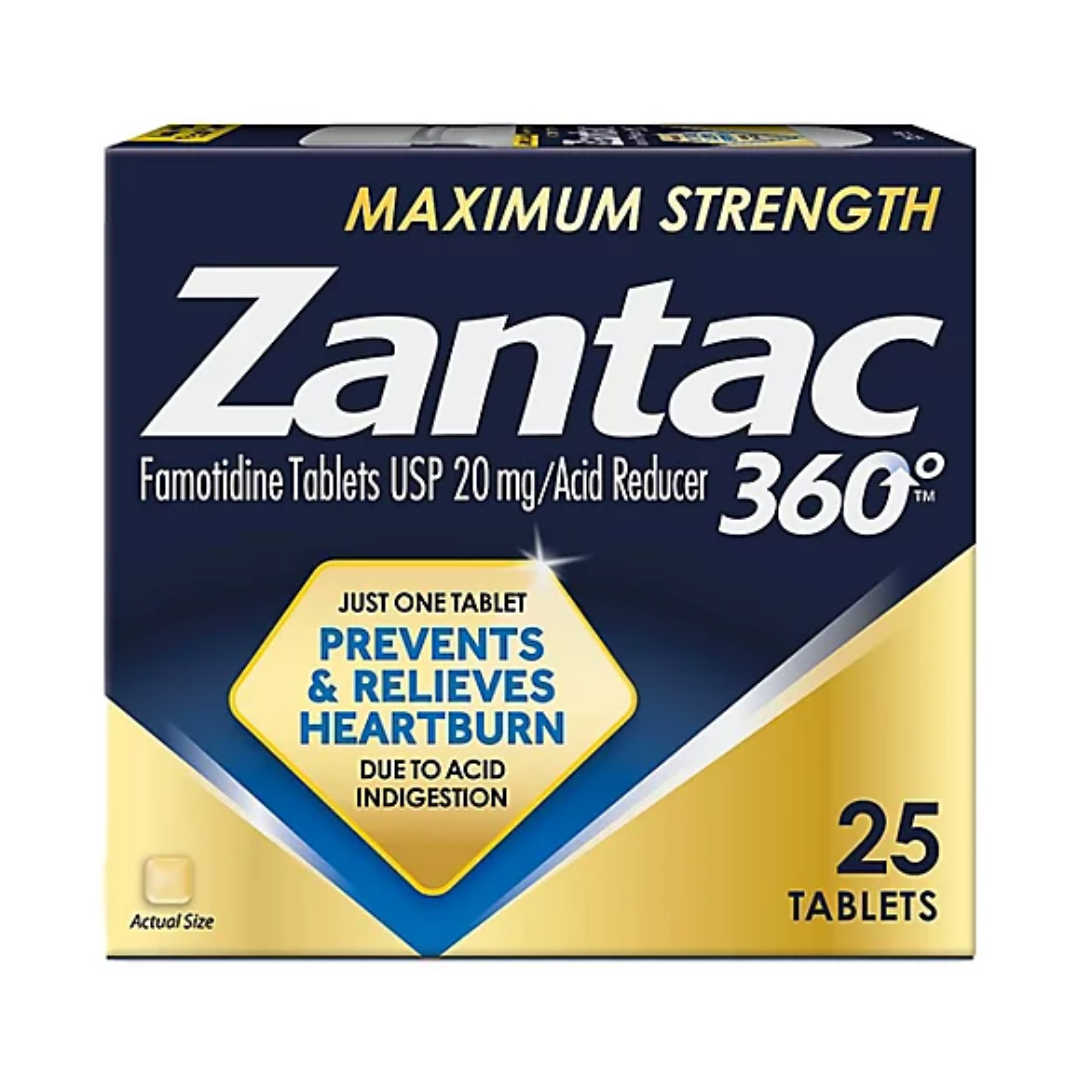 Zantac 360 Maximum Strength 25 tabletas famotidina 20 mg