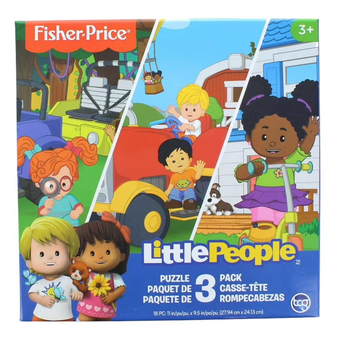 Fisher-Price Little People set de 3 rompecabezas para niños