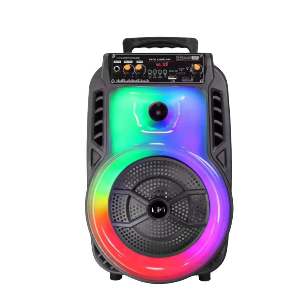 Altavoz portátil HomeBoss AO-829 de 8 pulgadas con Bluetooth y batería recargable