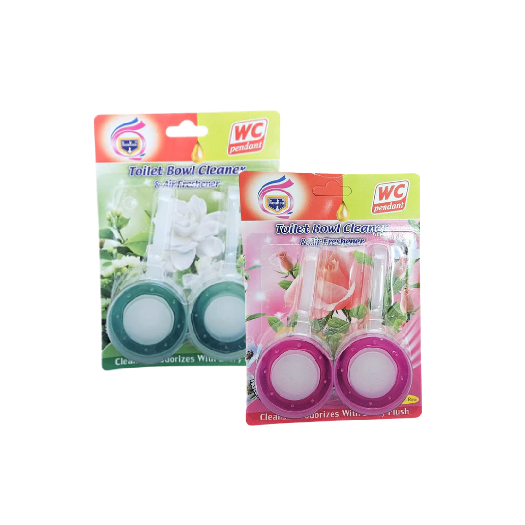 Limpiador de inodoros KuaKua WC Pendant pack de 2 unidades fragancia floral.