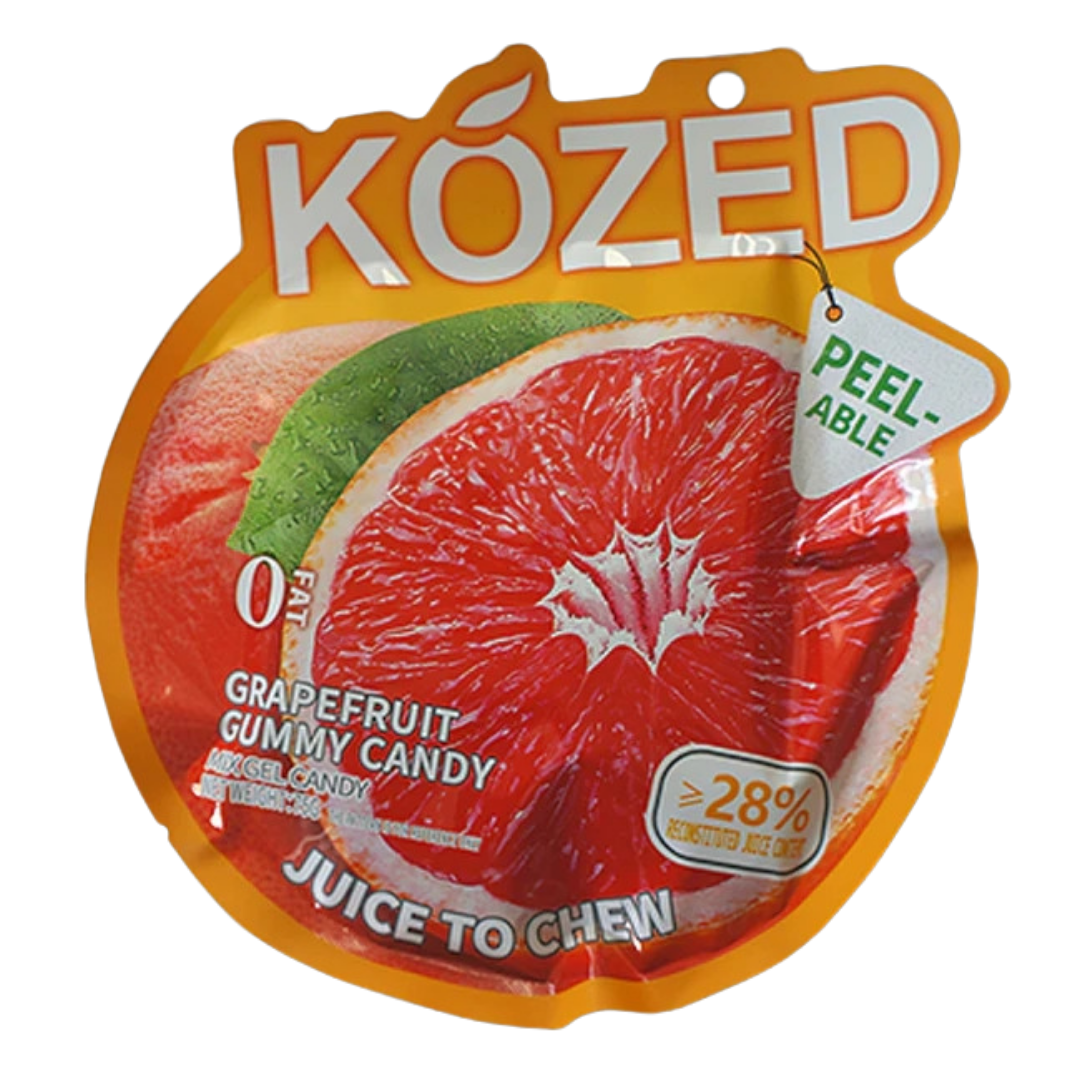 Kozed gummy candy grapefruit sin grasa gomitas toronja 2.65oz