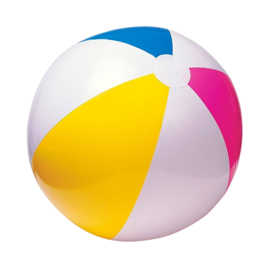 Bola de playa inflable Intex de 20 pulgadas con paneles de colores