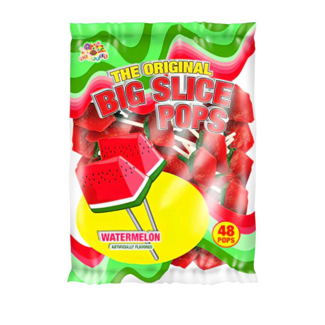 Alberts Big Slice Watermelon Lollipops Bag 20oz paletas sandía