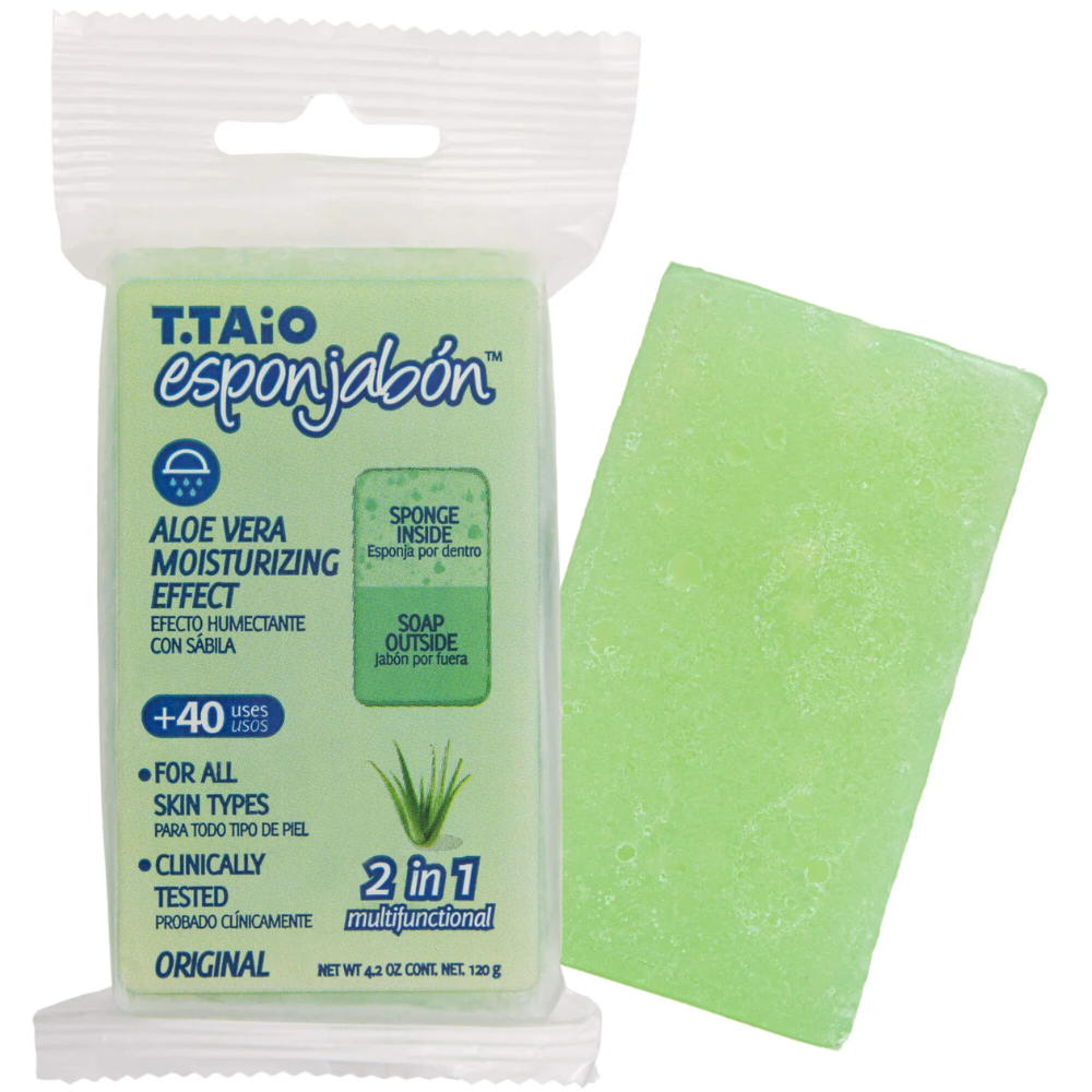 T.Taio Esponjabón Aloe Vera Moisturizing Effect Soap Sponge (4.2oz)
