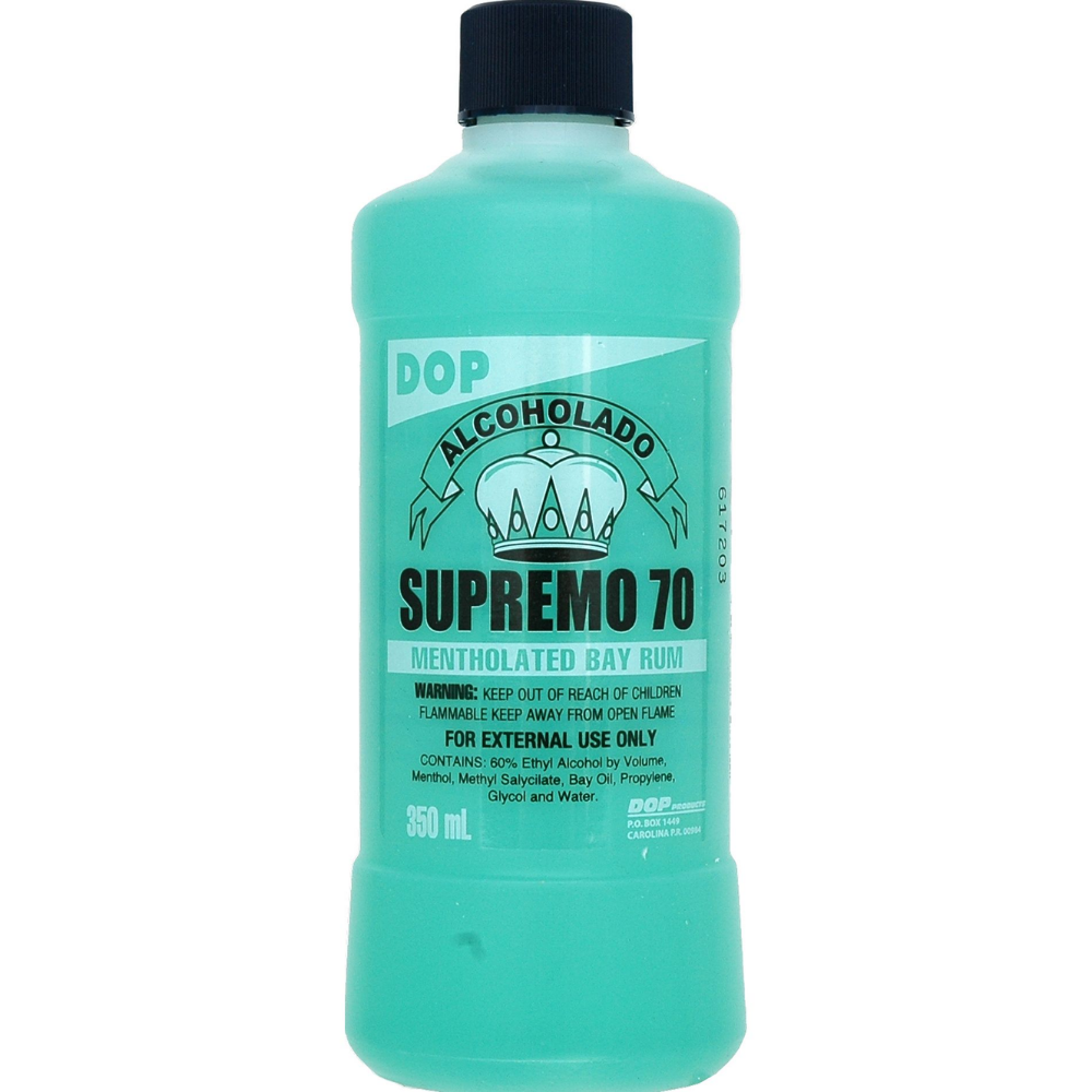 DOP Alcoholado Supremo 70 Mentholated Bay Rum Blue (350 mL)