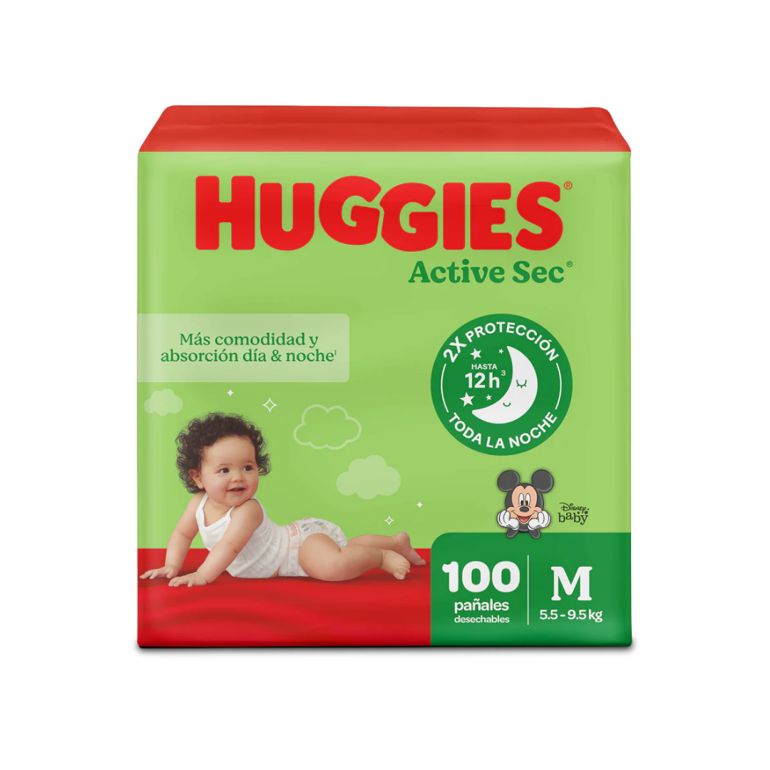 Huggies Active Sec Diapers Size 3 pañales absorbentes 36 unidades