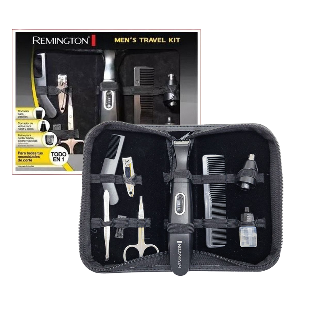 Remington Men's Travel Grooming Kit set aseo viaje hombre 15 piezas