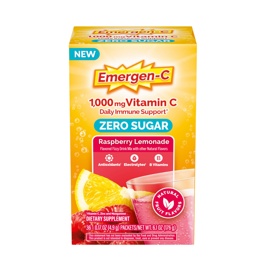 Emergen-C Zero Sugar Vitamina C Raspberry Lemonade 18 sobres