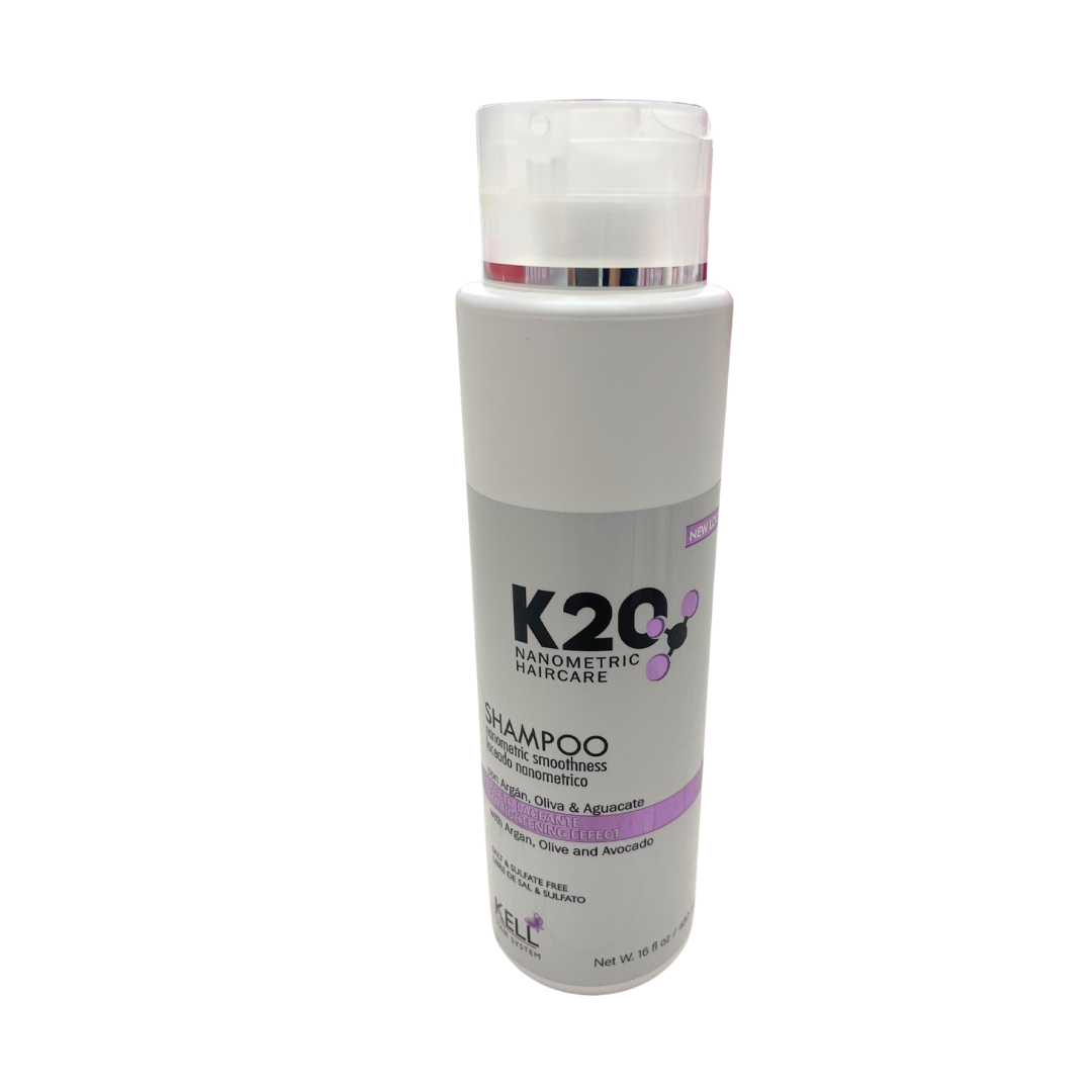 K20 Nanometric Smoothing Shampoo 16oz con argán oliva aguacate