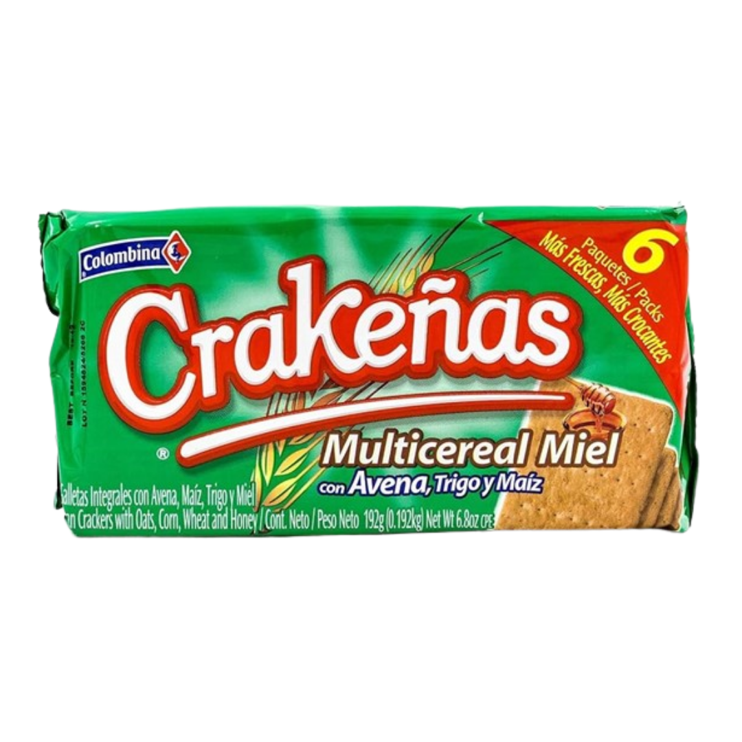 CraKenas multigrain honey crackers galletas miel 24pk