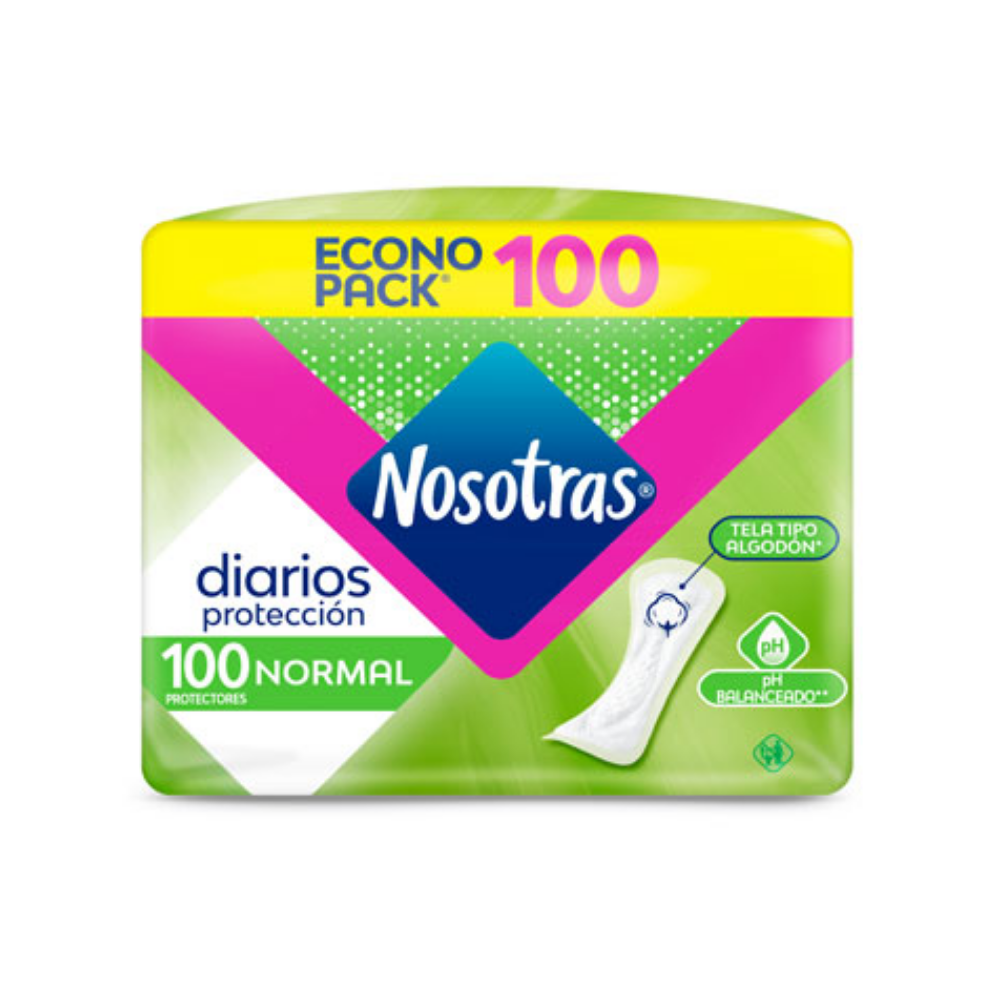 Nosotras Pantiliner Cortos Diarios Proteccion (100 ct)