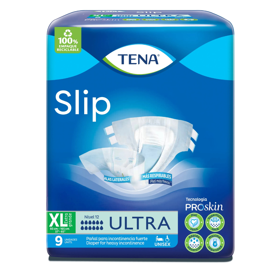 Pañales TENA Slip Tela Extra Large 9 unidades