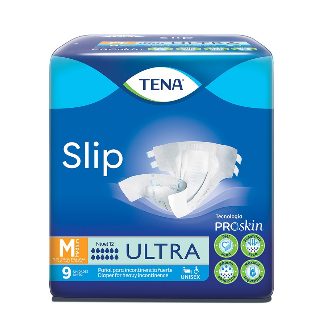 Pañales TENA Slip Tela Medium 9 unidades