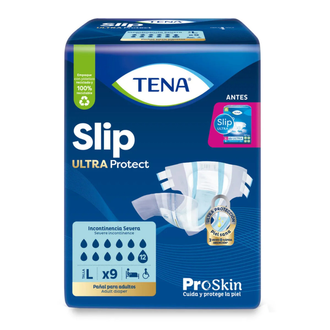 Pañales TENA Slip Tela Large 9 unidades absorbentes
