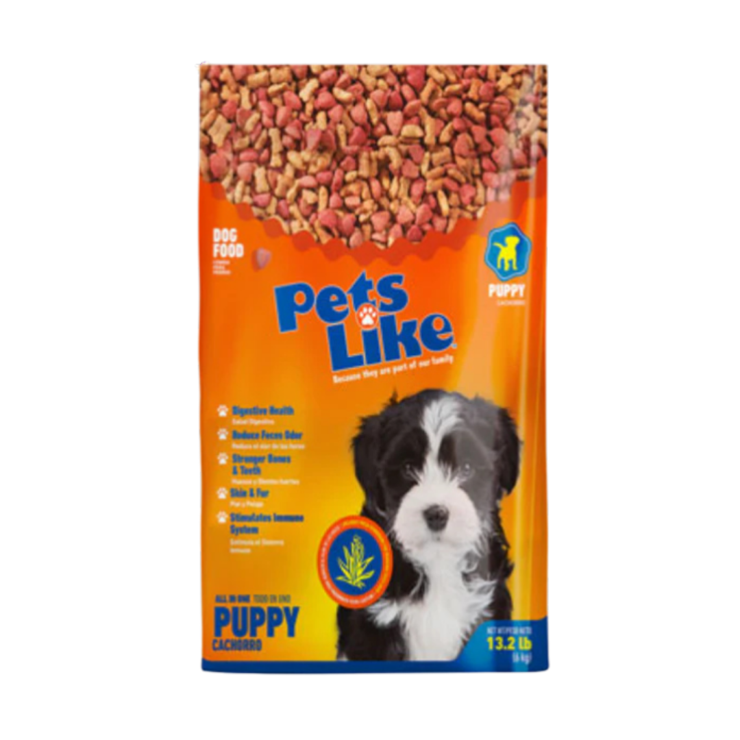 Bolsa de alimento Pets Like Puppy para cachorros nutrición completa 13.2 libras.