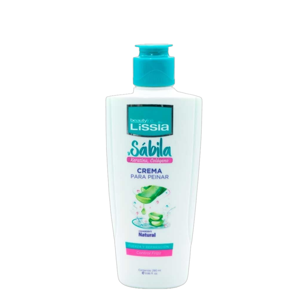 Crema para peinar Beautyline Lissia con Sábila Keratina y Colágeno 290ml