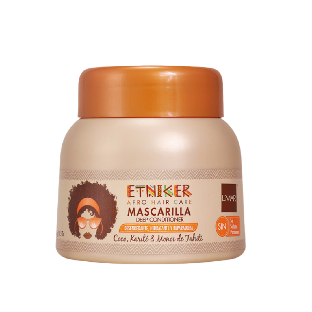 Mascarilla hidratante profunda Etniker Afro Hair Care para rizos 300g
