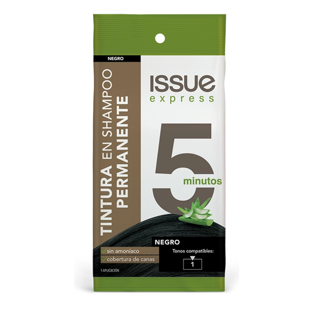 Issue Express Tinte Shampoo Negro 1 sachet sin amoniaco
