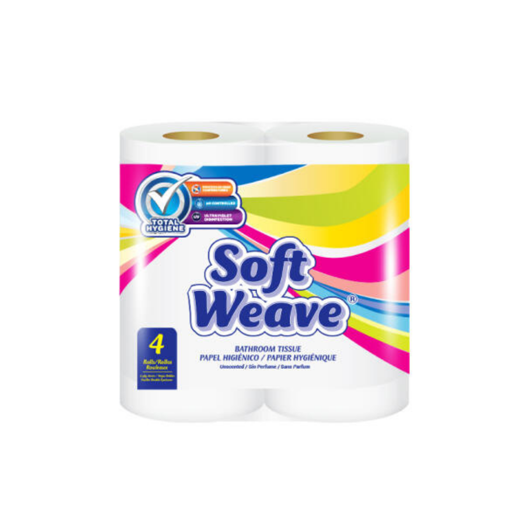 SoftWeave Bath Tissue 4-Pack papel higiénico suave y absorbente