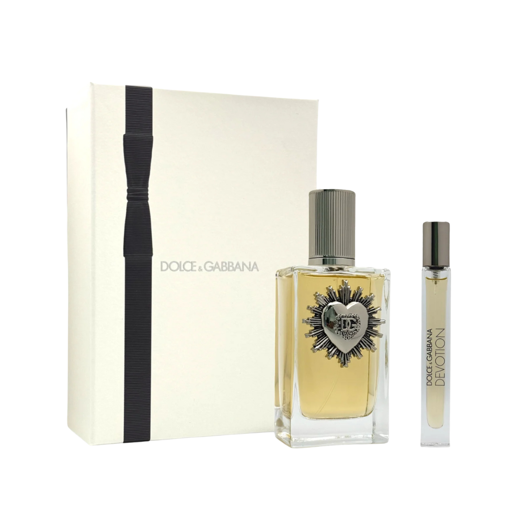 Dolce & Gabbana Devotion Pour Homme gift set perfume 4oz + travel spray