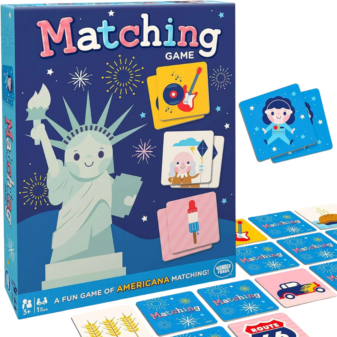 Wonder Forge Matching Game Americana juego de memoria