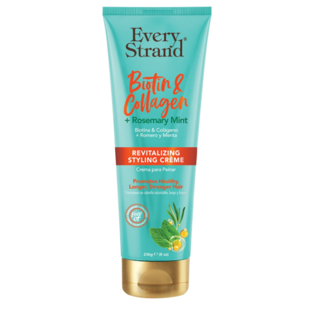 Every Strand Biotin Collagen Styling Creme 8oz crema peinar fortalecedora