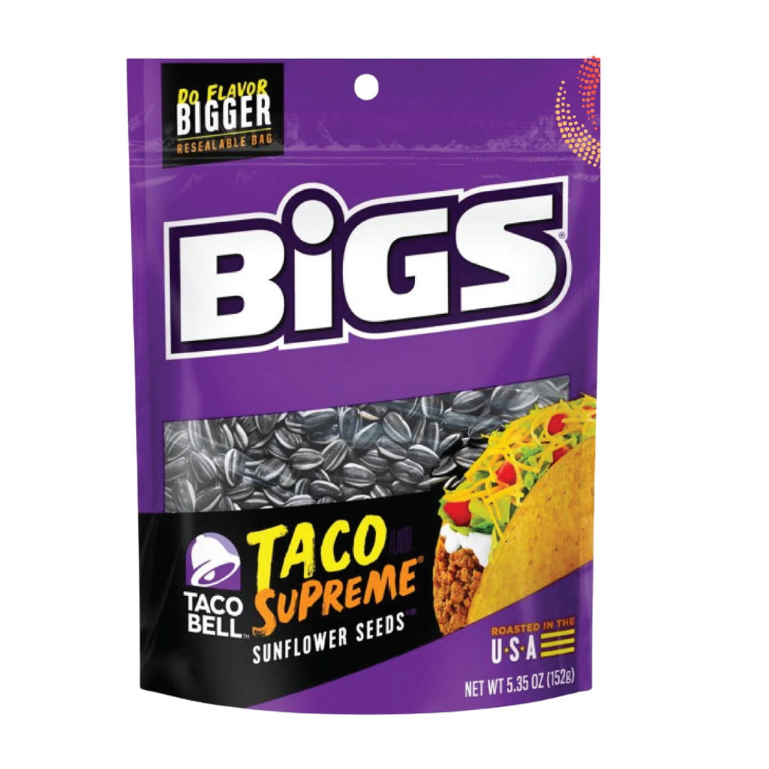 BIGS Sunflower Seeds Taco Bell Supreme 5.35oz semillas sabor Taco Bell
