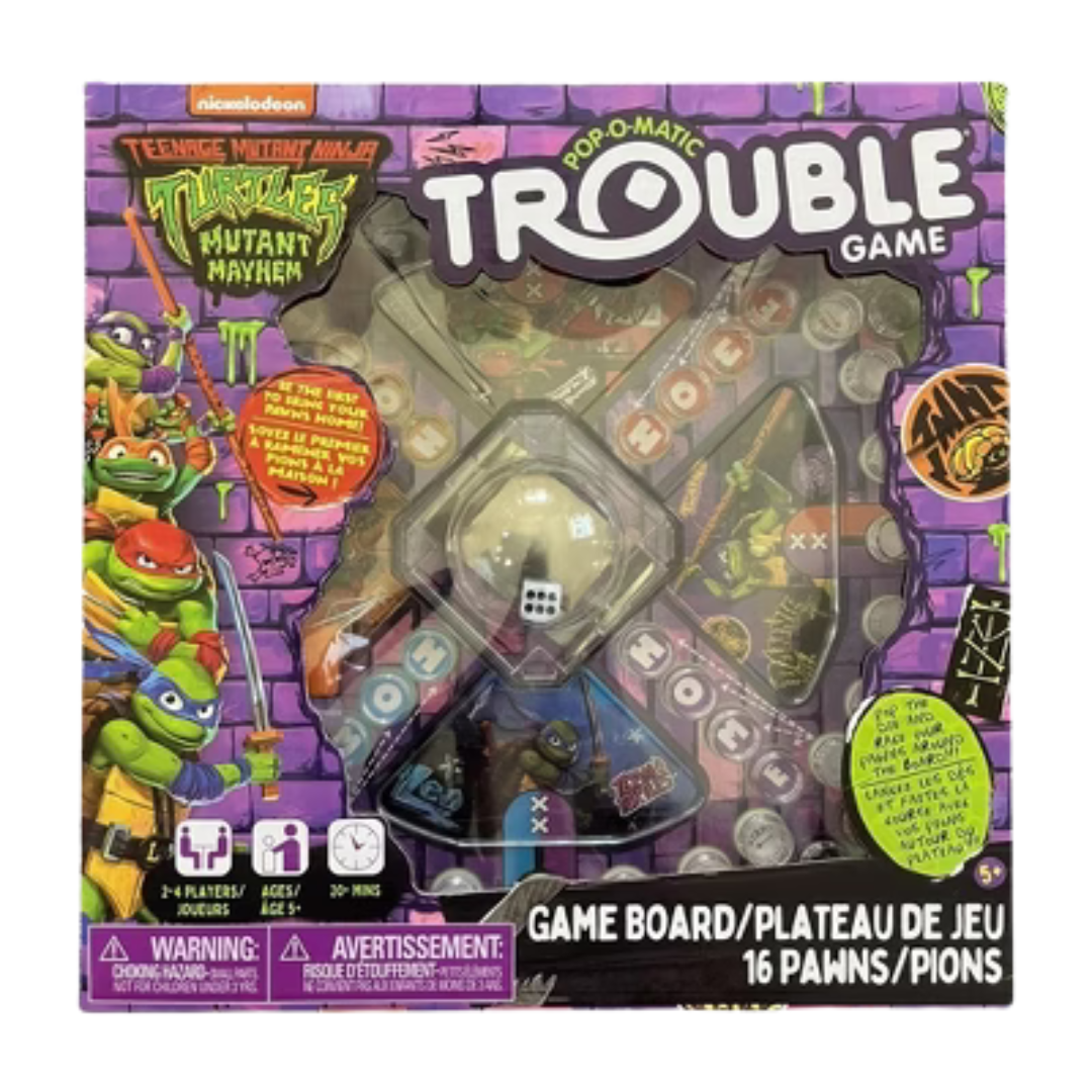 Juego Trouble Pop-O-Matic Tortugas Ninja Mutant Mayhem