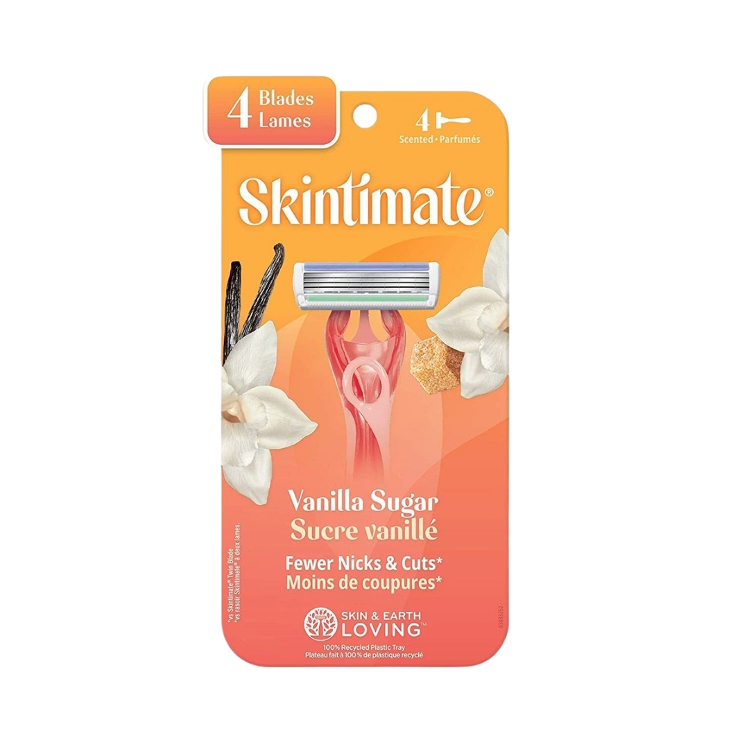 Máquinas de afeitar Skintimate Vanilla Sugar para mujer paquete de 4 unidades