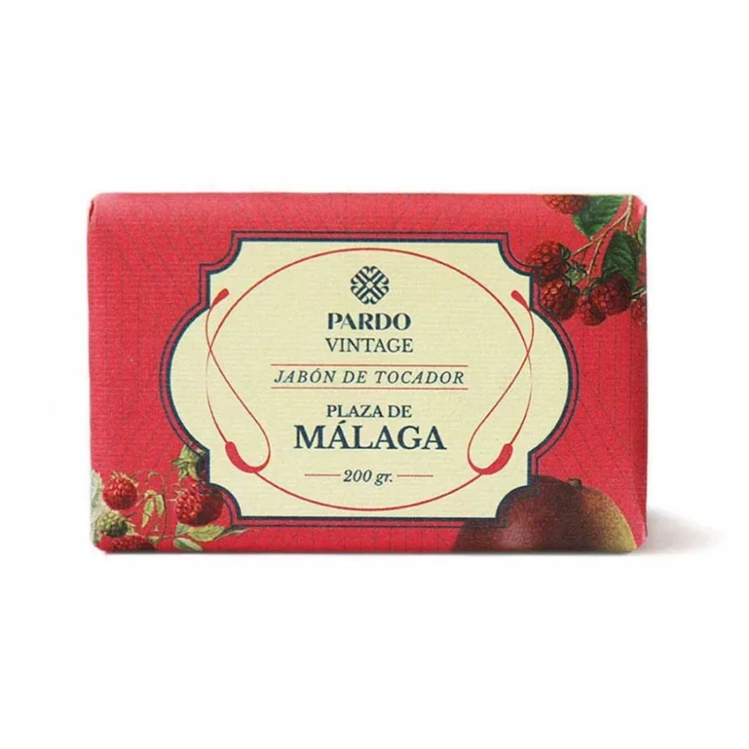 Pardo Vintage Soap Plaza de Malaga jabón tocador mango frambuesa 200g