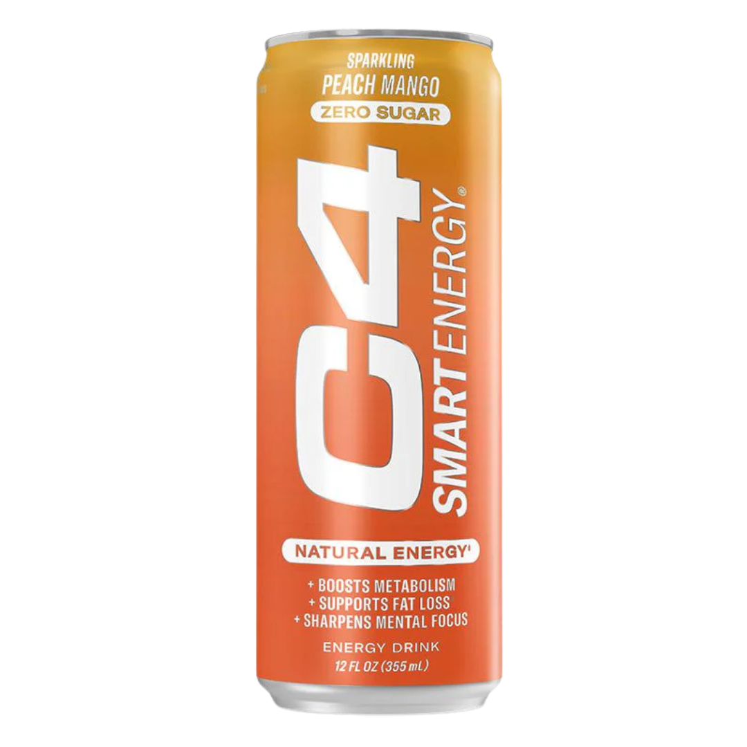 C4 Smart Energy Peach Mango bebida energética 12oz
