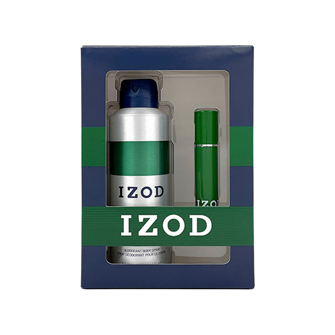 IZOD Deodorant Body Spray Gift Set kit de fragancia para hombre 2 piezas