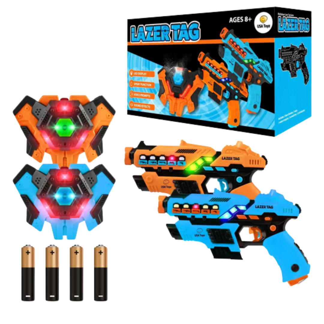 Set de pistolas láser con chalecos electrónicos Lazer Tag