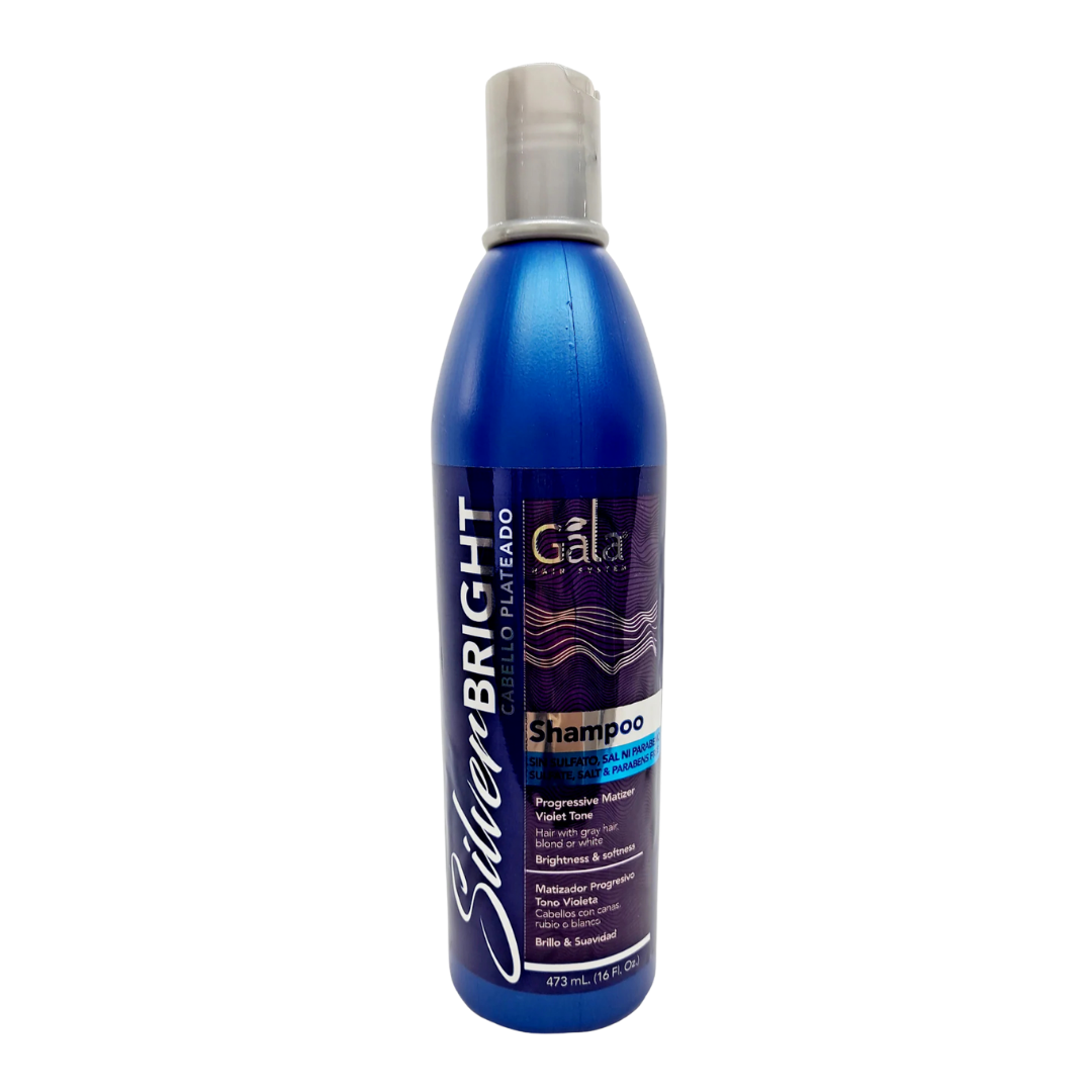 Gala Silver Bright shampoo 16 oz matizador para rubios y canas