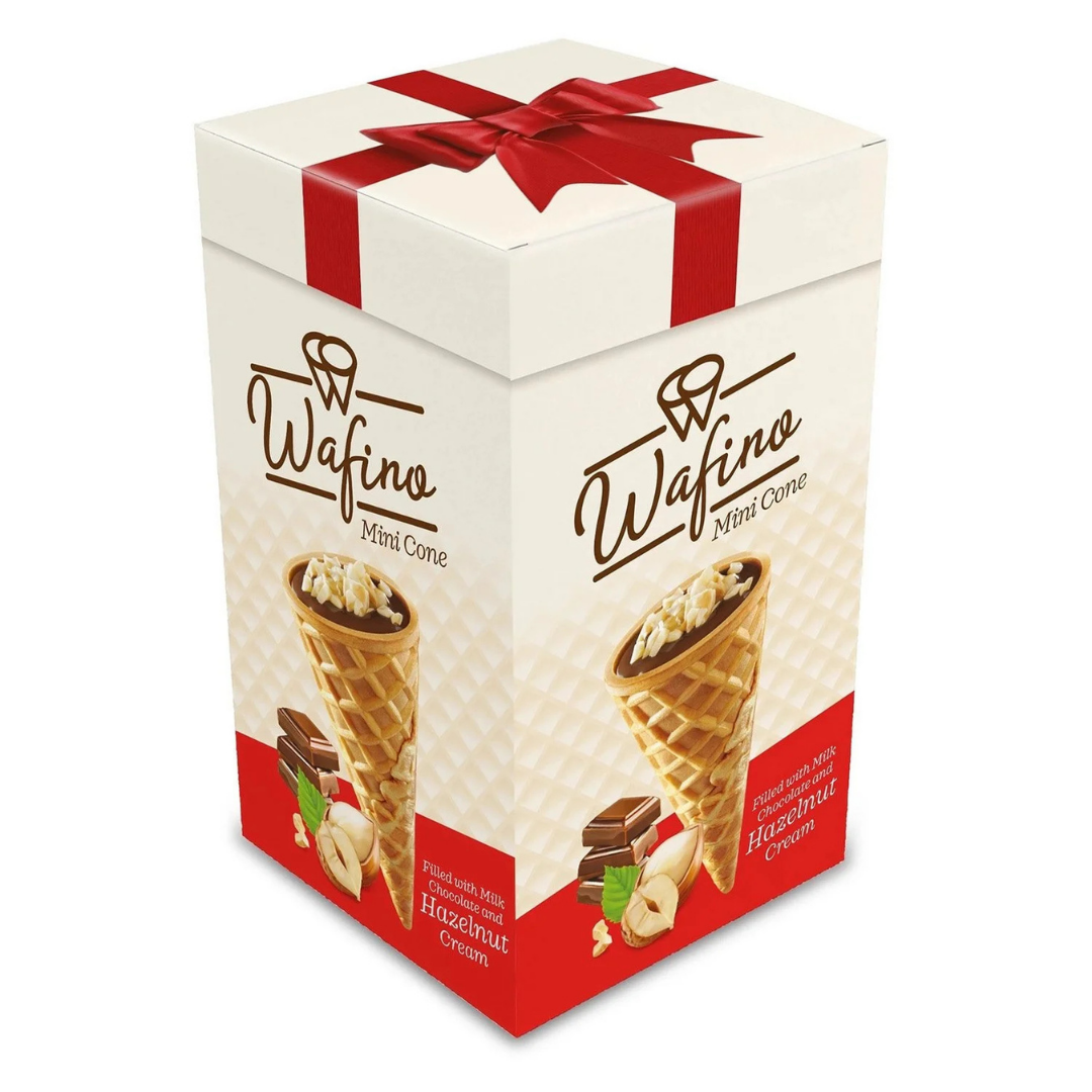Wafino mini cone hazelnut crema avellana wafer 5.3oz