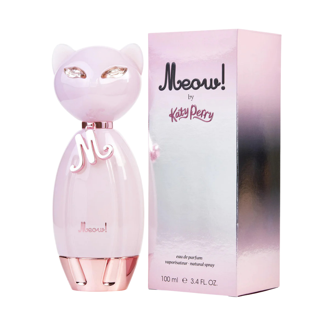 Perfume Katy Perry Meow para mujer botella en forma de gato rosa 3.4oz.