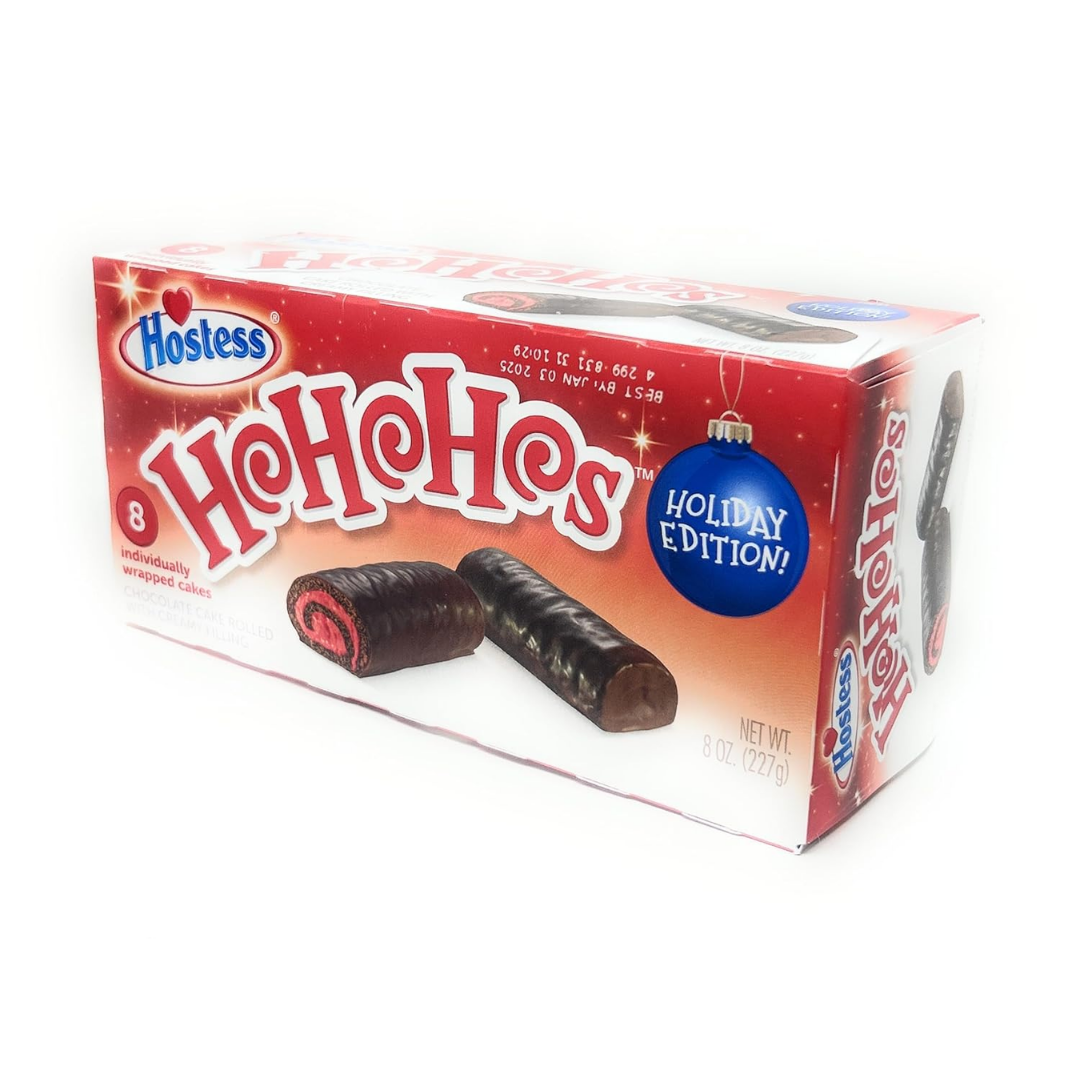 Hostess Holiday HoHos 8ct rollos pastel chocolate navidad