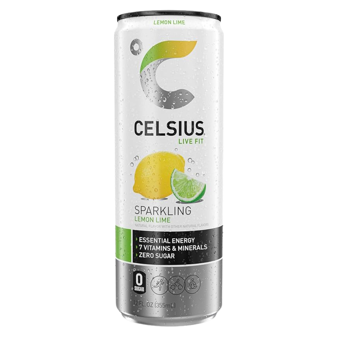 Celsius Lemon Lime Energy Drink 12oz bebida energética cítrica