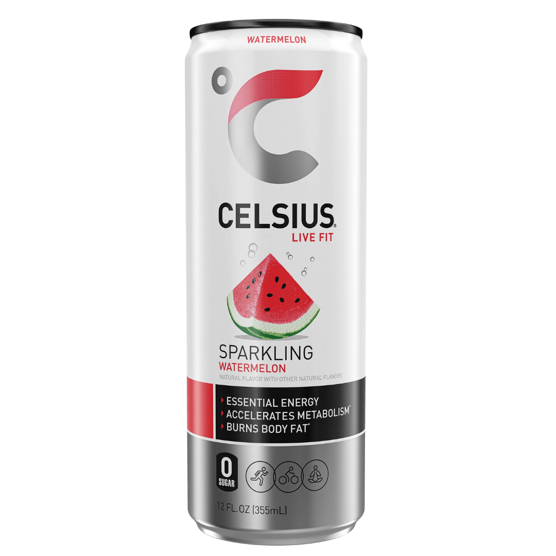 Celsius Sparkling Watermelon Energy Drink 12oz bebida energética sandía