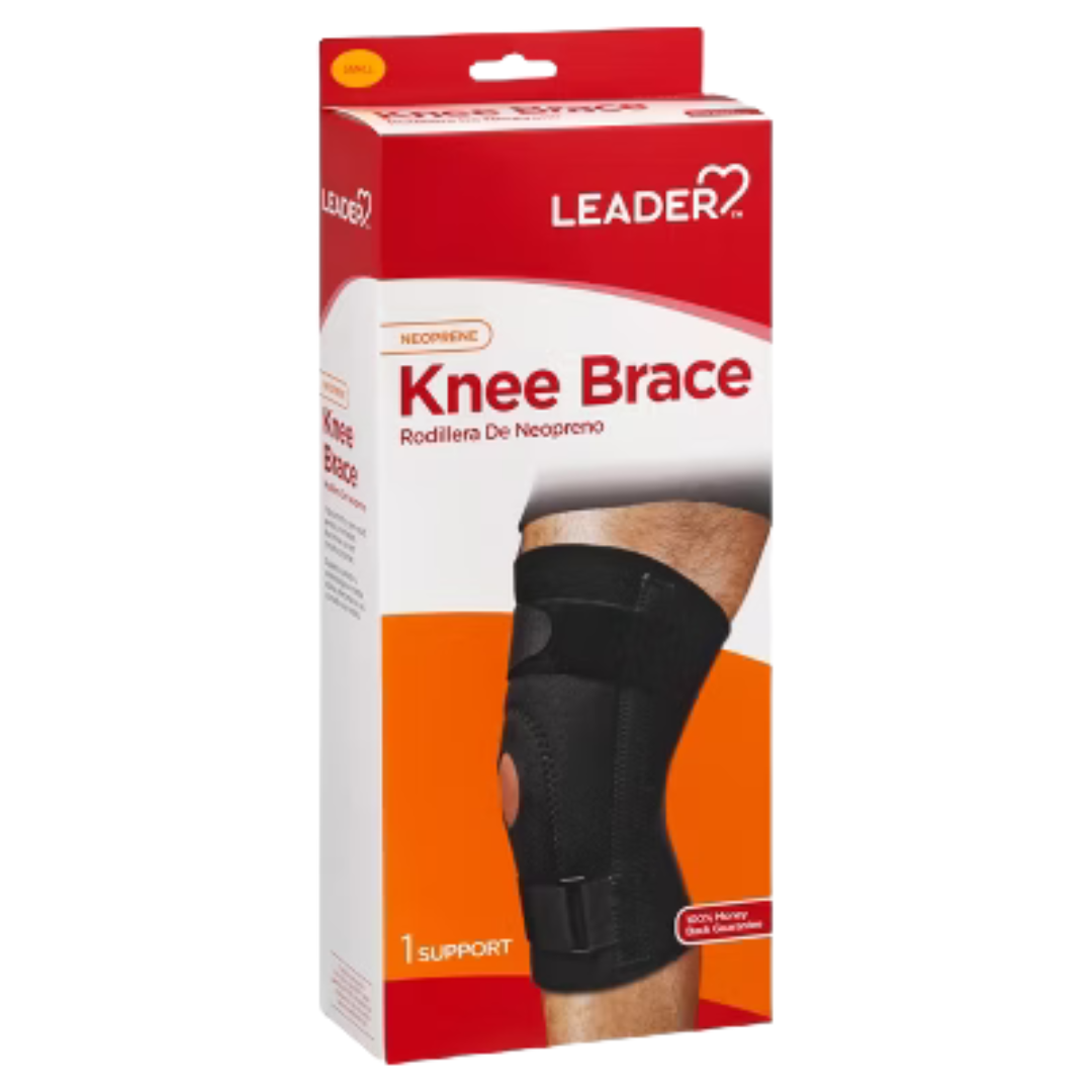 Leader Neoprene Knee Brace Small rodillera neopreno negra pequeña