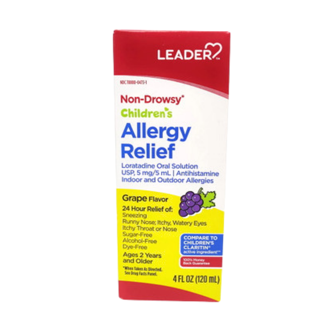 Leader Child Allergy Grape jarabe infantil alergias sabor uva