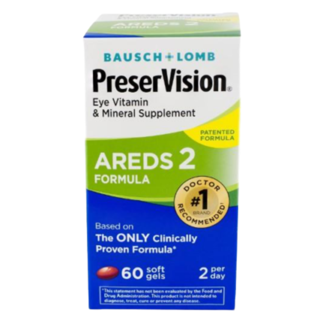 Envase de AREDS 2 Mini Soft Gels (60 ct) para salud ocular