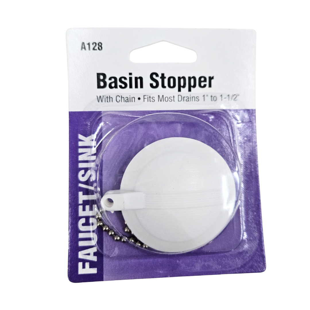 Tapón de lavabo universal con goma flexible y tirador