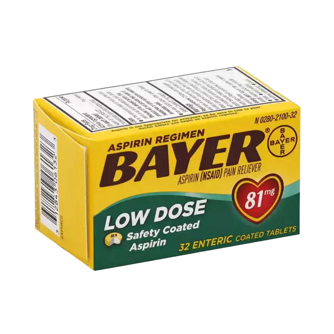 Bayer aspirina baja dosis 81 mg 32 tabletas