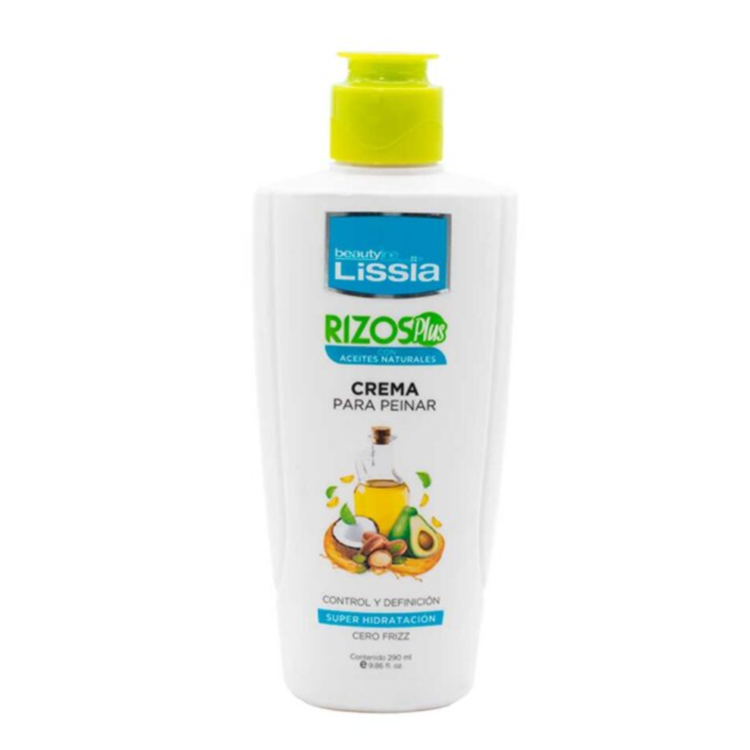 Beauty Line Lissia Rizos Crema de Peinar 8 oz con manteca de karité y aceite de coco